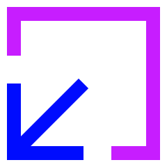 Line Arrow Minimize Window 1 Icon from Sharp Neon Set