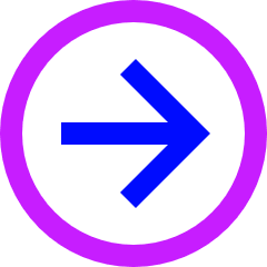Line Arrow Right Circle 1 Icon from Sharp Neon Set