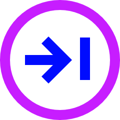 Line Arrow Right Circle 2 Icon from Sharp Neon Set