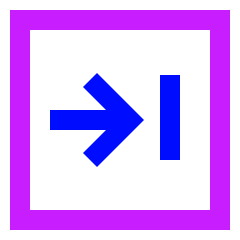 Line Arrow Right Square 2 Icon from Sharp Neon Set