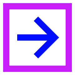Line Arrow Right Square Icon from Sharp Neon Set