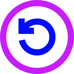 Line Arrow Rotate Left Circle Icon from Sharp Neon Set