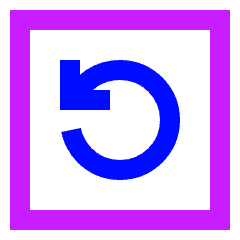 Line Arrow Rotate Left Square Icon from Sharp Neon Set
