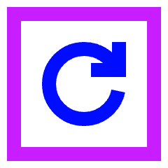 Line Arrow Rotate Right Square Icon from Sharp Neon Set