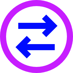 Line Arrow Transfer Horizontal Circle 2 Icon from Sharp Neon Set