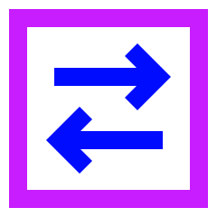 Line Arrow Transfer Horizontal Square 2 Icon from Sharp Neon Set