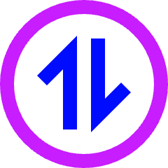 Line Arrow Transfer Vertical Circle 1 Icon from Sharp Neon Set