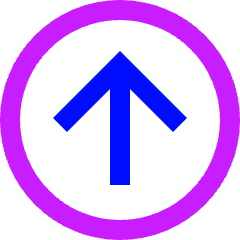 Line Arrow Up Circle 1 Icon from Sharp Neon Set