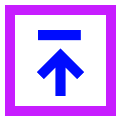 Line Arrow Up Square 2 Icon from Sharp Neon Set