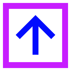 Line Arrow Up Square Icon from Sharp Neon Set