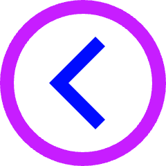 Tailless Line Arrow Left Circle Icon from Sharp Neon Set