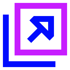 Triangle Arrow Expand Window 2 Icon from Sharp Neon Set