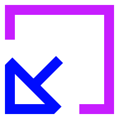 Triangle Arrow Minimize Window 1 Icon from Sharp Neon Set