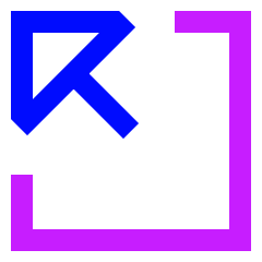 Triangle Arrow Minimize Window 3 Icon from Sharp Neon Set