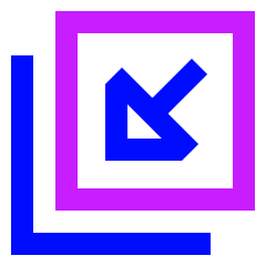 Triangle Arrow Minimize Window 4 Icon from Sharp Neon Set