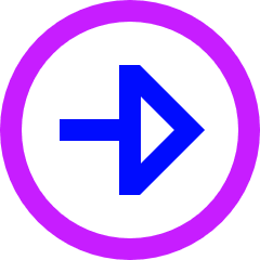 Triangle Arrow Right Circle 1 Icon from Sharp Neon Set