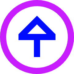 Triangle Arrow Up Circle 1 Icon from Sharp Neon Set