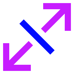 Line Arrow Expand Diagonal 3 Icon from Sharp Neon Set
