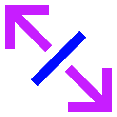 Line Arrow Expand Diagonal 4 Icon from Sharp Neon Set