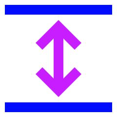 Line Arrow Expand Vertical Icon from Sharp Neon Set