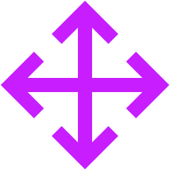 Line Arrow Move Icon from Sharp Neon Set