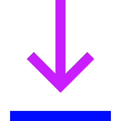 Line Arrow Move Down 1 Icon from Sharp Neon Set