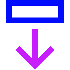 Line Arrow Move Down 2 Icon from Sharp Neon Set