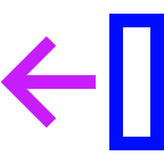 Line Arrow Move Left 2 Icon from Sharp Neon Set