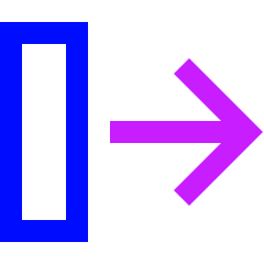 Line Arrow Move Right 2 Icon from Sharp Neon Set