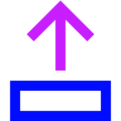 Line Arrow Move Up 2 Icon from Sharp Neon Set
