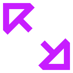 Triangle Arrow Expand Diagonal 2 Icon from Sharp Neon Set