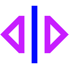 Triangle Arrow Move Horizontal Icon from Sharp Neon Set