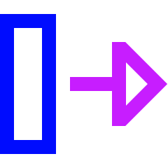 Triangle Arrow Move Right 2 Icon from Sharp Neon Set