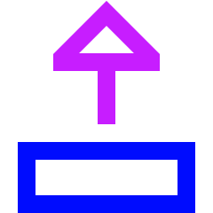 Triangle Arrow Move Up 2 Icon from Sharp Neon Set