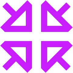 Triangle Arrow Shrink Icon from Sharp Neon Set