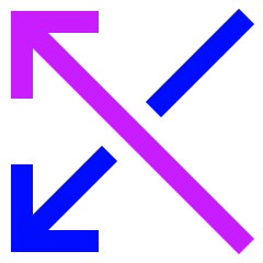 Line Arrow Crossover Left Icon from Sharp Neon Set