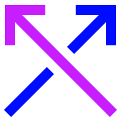 Line Arrow Crossover Up Icon from Sharp Neon Set