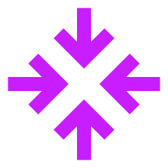Line Arrow Point Center Icon from Sharp Neon Set