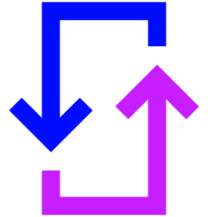 Line Arrow Reload Vertical 3 Icon from Sharp Neon Set