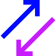 Line Arrow Transfer Diagonal 3 Icon from Sharp Neon Set