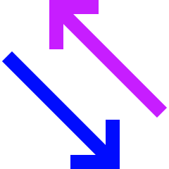 Line Arrow Transfer Diagonal 4 Icon from Sharp Neon Set