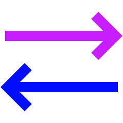 Line Arrow Transfer Horizontal 2 Icon from Sharp Neon Set