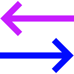 Line Arrow Transfer Horizontal 3 Icon from Sharp Neon Set