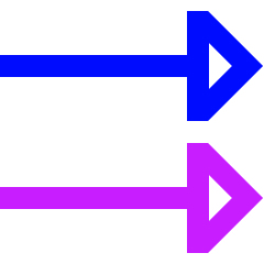 Double Triangle Arrow Right Icon from Sharp Neon Set