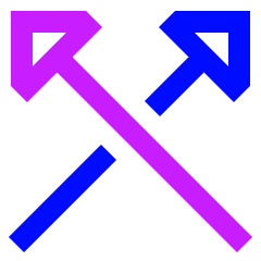 Triangle Arrow Crossover Up Icon from Sharp Neon Set