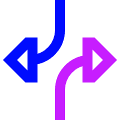 Triangle Arrow Dodge 1 Icon from Sharp Neon Set