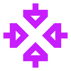Triangle Arrow Point Center Icon from Sharp Neon Set