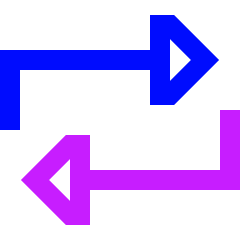 Triangle Arrow Reload Horizontal 1 Icon from Sharp Neon Set