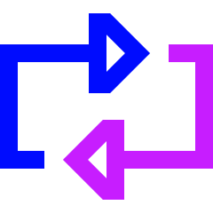 Triangle Arrow Reload Horizontal 2 Icon from Sharp Neon Set