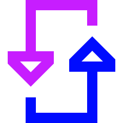 Triangle Arrow Reload Vertical 3 Icon from Sharp Neon Set